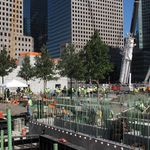 The 9/11 Memorial under construction